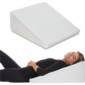 Bed Wedge Pillow - 10 Inch Wedge Pillow For Sleeping with Memory Foam Top